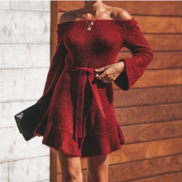 Vici Dresses & Skirts - Vici Off the Shoulder Sweater Dress